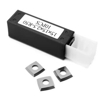 

10Pcs 15mm Square Carbide Insert 4 Edge for Woodworking Processing Cutter Turning Lathes Tool Boring Bar
