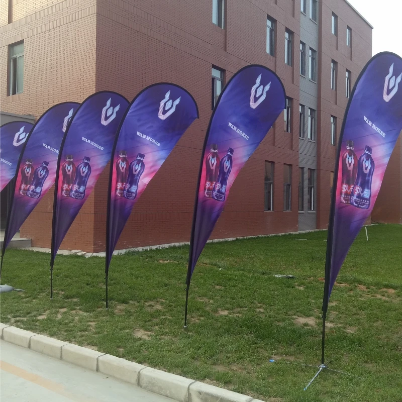 Teardrop Beach Flag Custom Printed Banner Outdoor Advertising