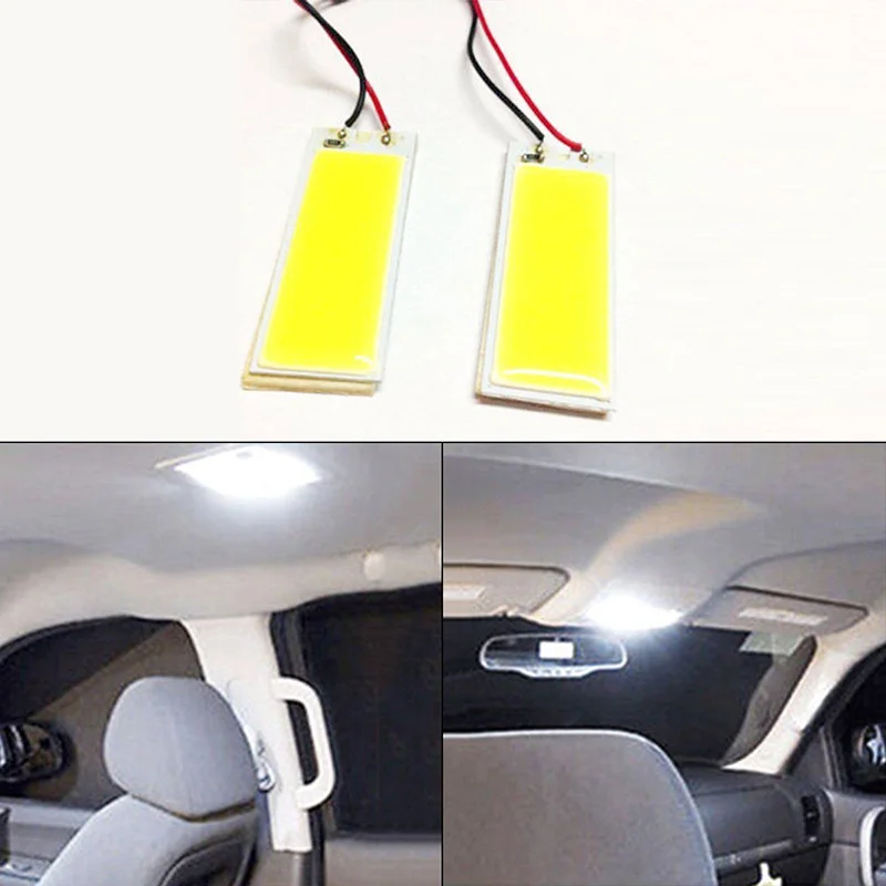 2x DC12V Xenon HID Белый 36-COB светодиодный Купол Карта Светильник лампы внутренняя панель автомобиля лампа