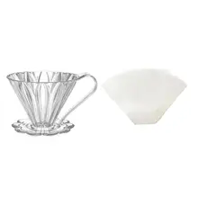 Портативный смолы чашка-фильтр для кофе капельного кофе чаша десять лепестки Воронка v-тип капсула бумага