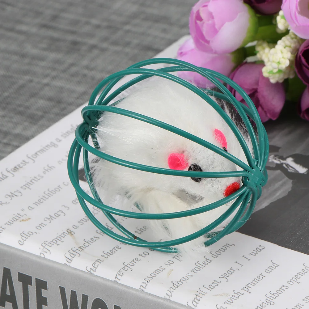 

Color Randomly Portable Sphere Hollow Ball Artificial Feather Mouse Pet Cat Teasing Playing Toy Funny Gift 1Pc