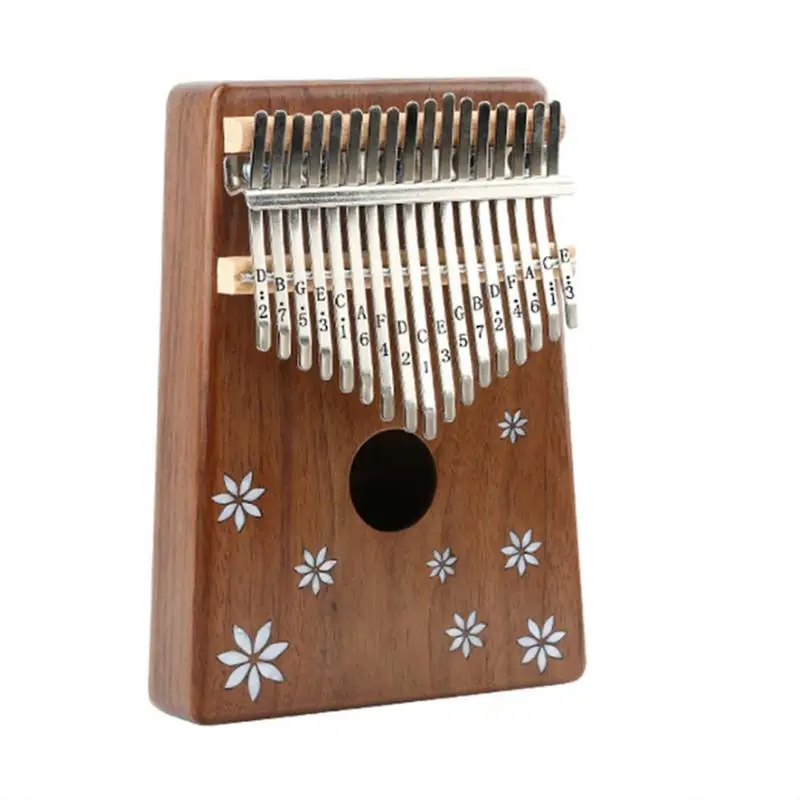 

Thumb Piano 17-Key Kalimba Acacia Veneer Portable Acacia Veneer Lumber Musical Instrument
