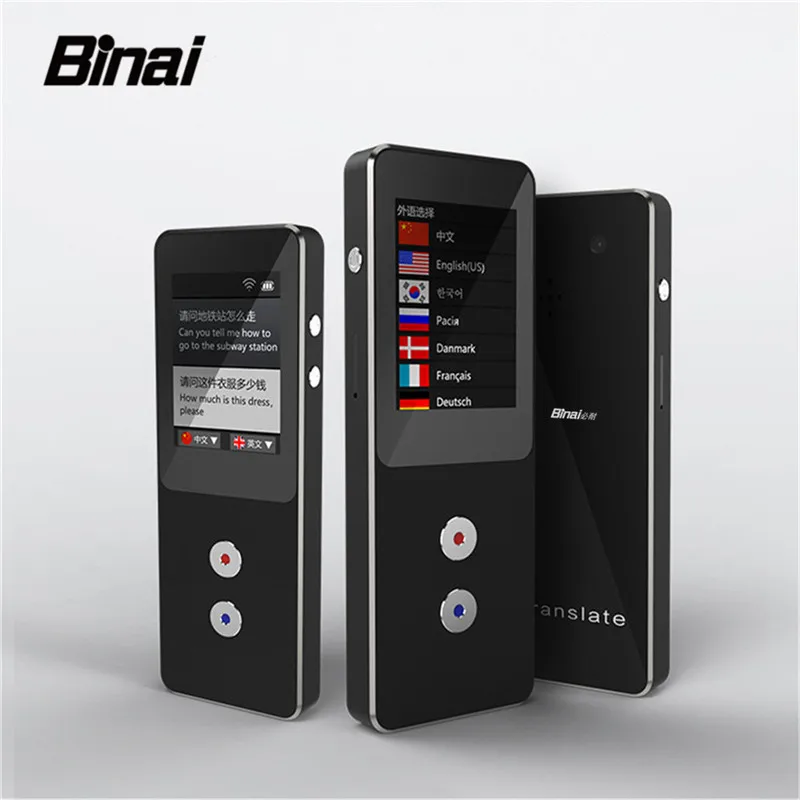 

Binai NEW T9 4G WIFI Translator Two-Way Real Time MultiLanguage Photo Global Translation For Learning Travelling Meeting