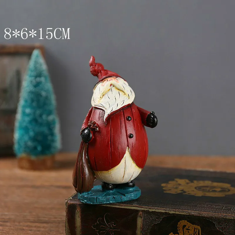 2 шт./компл. смолы украшения Санта Клаус фигурка Счастливого Рождества гостиной офисные украшения