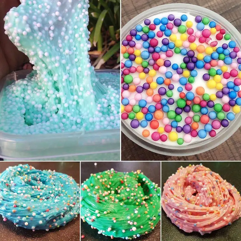 

Modeling Clay 60ml Snow Mud Color Ball Fluffy Slime Toys DIY Fluffy Floam Slime Anti-stress for Kids Gift