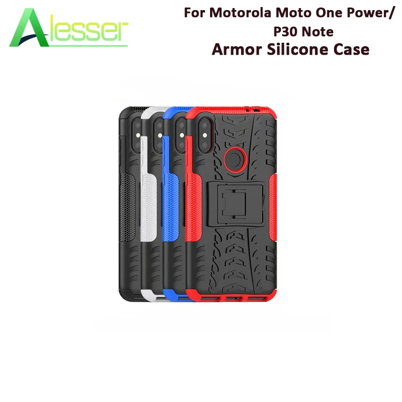 Alesser For Motorola Moto One Power Silicone Case 6.2'' Protective Shockproof P30 Note Phone Armor |