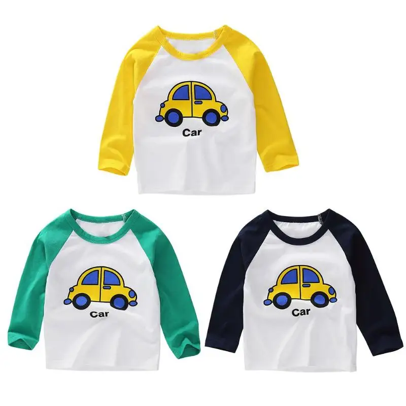 

Spring Boys Girls Cartoon Cotton T Shirts Children Boy Girl Kids Tops Long Sleeve T-Shirts For Boys Girls Tops for Birthday Gift