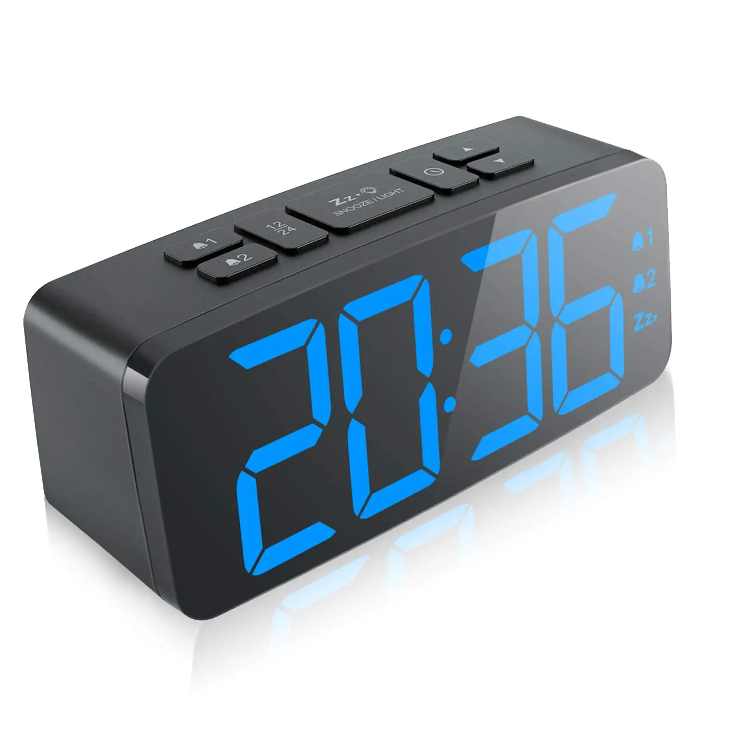 

Digital Alarm Clock, New Upgraded 6.3 Inch Large Led Display Digital Alarm Clock With Big Number,6 Level Adjustable Brightness