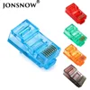 JONSNOW 20/50/100 pièces RJ45 câbles Ethernet Module prise connecteur réseau RJ-45 têtes en cristal Cat5 couleur Cat5e câble plaqué or ► Photo 1/6