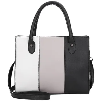 

Women'S Handbag Casual Bag Messenger Bag Hit Color Leather Handbag Shoulder Bag