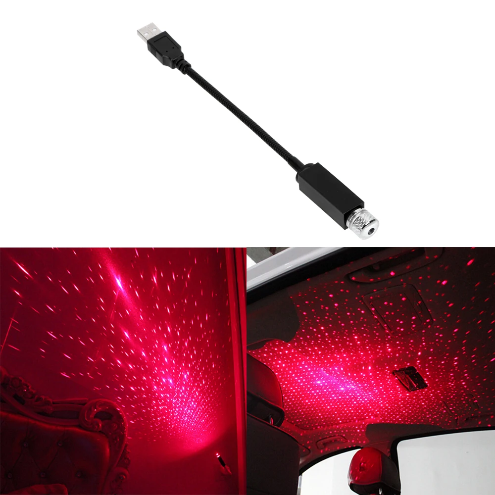 

YOSOLO LED Car Roof Star Projector Atmosphere Galaxy Lamp Adjustable Multiple Lighting USB Decorative Lamp Ornament Decoration