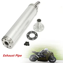 290 мм длина, универсальный глушитель из нержавеющей стали для мотоцикла, выхлопная труба для уличного скутера