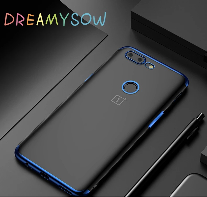 

Luxury Soft Plating Phone Case For OnePlus 6T 5T Clear ultra thin Back Shell For OnePlus 6 5 Protective Cover Mobile Phone Bag