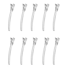 Лот из 10 шт. из металла Алюминий салон утка Заколки для волос парикмахерские секционирования Зажимы