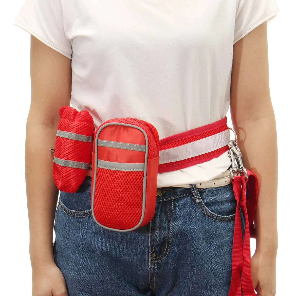 Hands Free для домашних животных, собак, кошек, бега, бега, мягкий пояс, Светоотражающая полоса, эластичный поводок, идеальная ходьба, тренировочный поводок для собак, набор