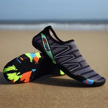 Легкие мужские пляжные тапочки; кроссовки без застежки; эластичная быстросохнущая обувь для плавания; дышащая мягкая пляжная обувь