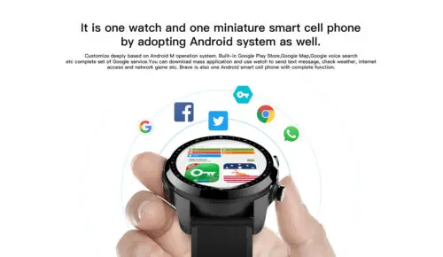 Kospet Brave 4G Smartwatch 1,3 дюймов Android 6,0 MTK6738 1,2 ГГц 2 Гб ОЗУ 16 Гб ПЗУ IP68 Водонепроницаемый 620 мАч