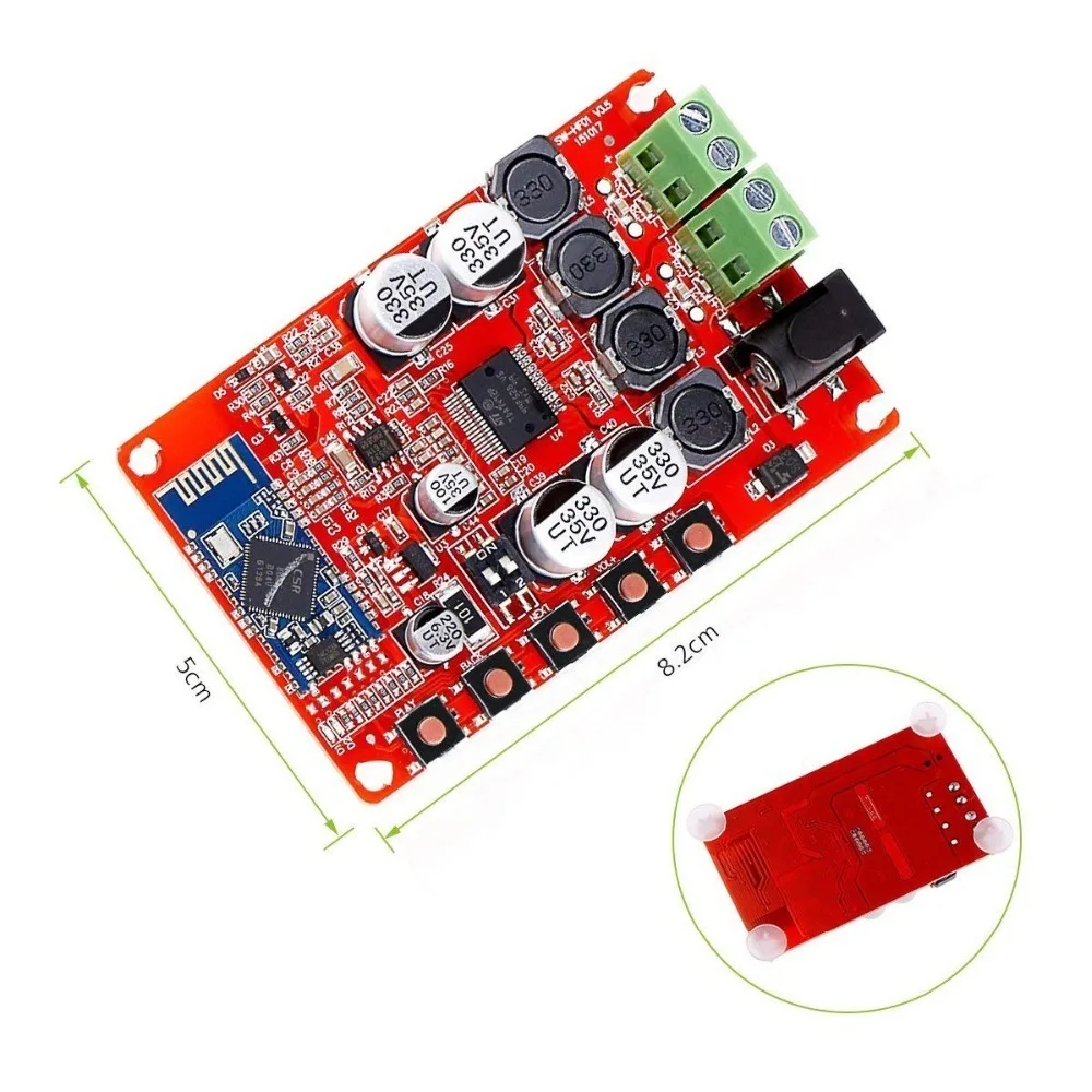 Плата цифрового усилителя TDA7492P 50 Вт x 2 CSR8635 Bluetooth 4 0 чип BT аудио приемник усилитель