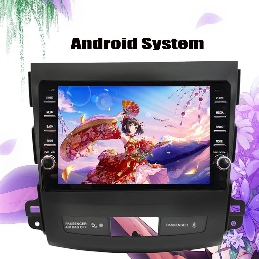 

Android 9.0 Car dvd radio Player for Mitsubishi Outlander 2006-2014 GPS Navigation Auto Radio Multimedia Stereo Tape Recorder