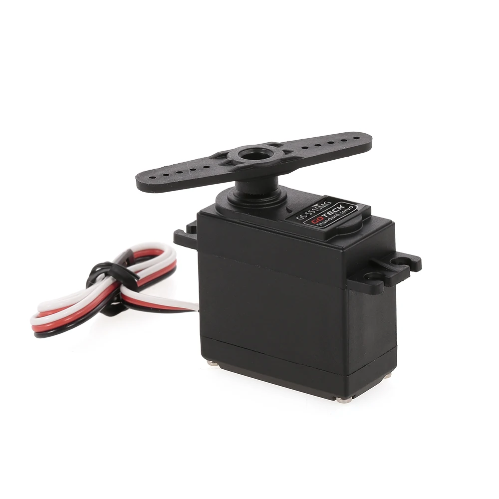 

GOTECK GS-5515MG Analog Servo Double Ball Bearing Low Noice 3.6KG 0.19Sec 250mA at Stop 1300mA At No Load for RC Car Helicopter