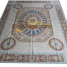 Ручной тканые французский шерстяной коврик aubusson ковры в 244 см X 305 8'X 10' Бежевый большая сторона бежевый 17 8x10(1) gc168aubyg28