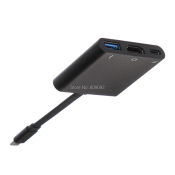 

USB 3.1 Type-C to HDMI 4K USB 3.0 USB-C Adapter Converter 3 in 1 Hub For Macbook Samsung Huawei