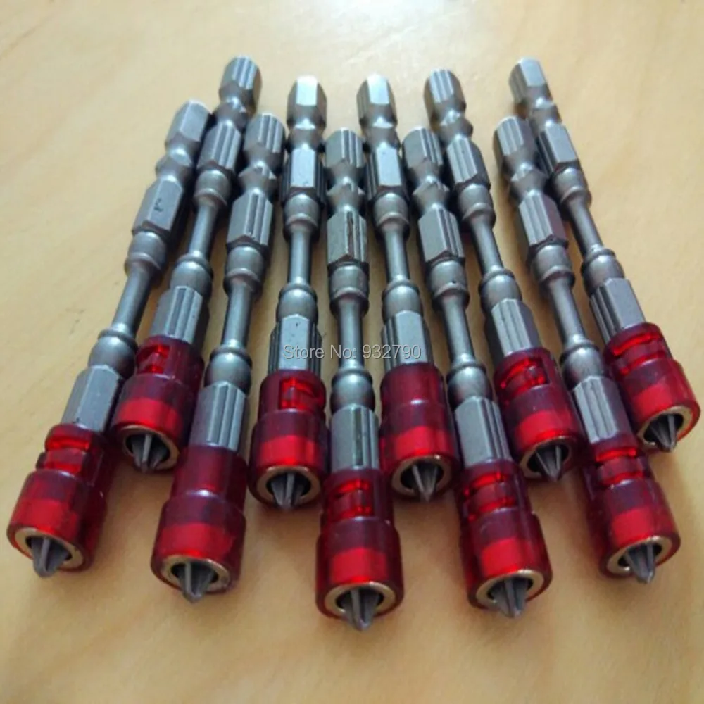 

10pcs 65mm 1/4'' DryWall Plasterboard Screwdriver Drill Bits Depth Stop PH2