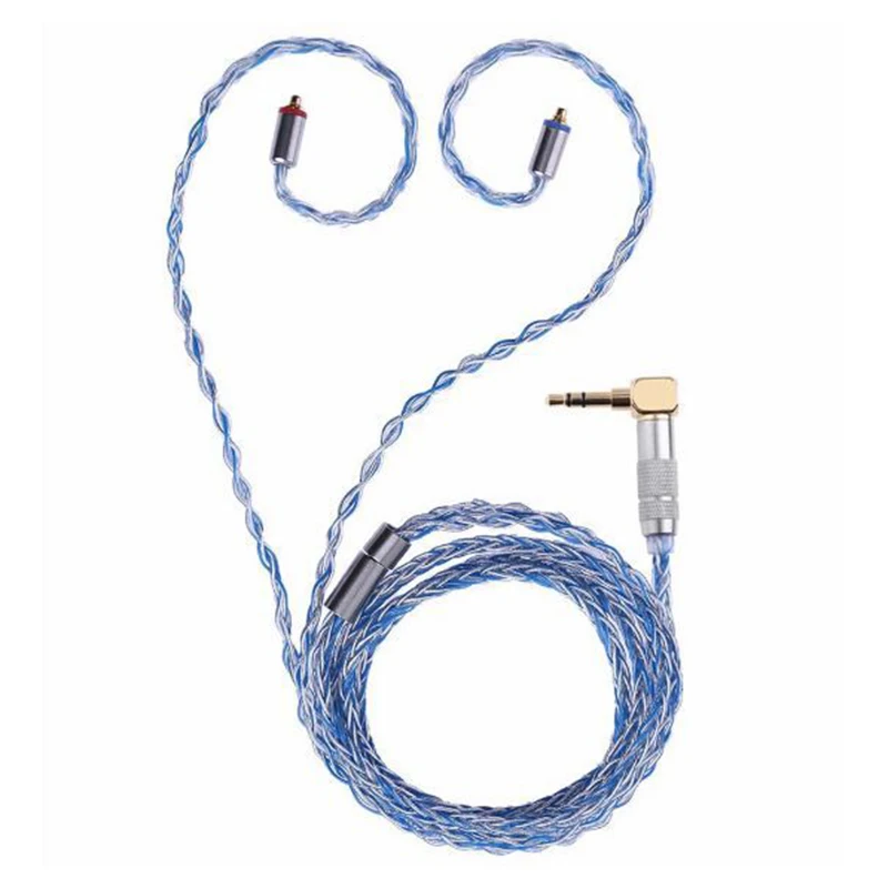 

Single Crystal Copper Silver Plated + Mixed 8-Core Flower Line Elbow Applicable To Shre Earphone Upgrade Line