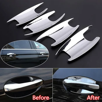 

4pcs Silver Door Handle Cover Trims For Mercedes Benz C-Class GLC-Class