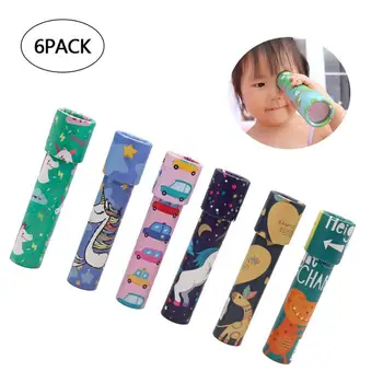 

6PCS Children Christmas Party Gifts Scalable Rotation Kaleidoscope Magic Changeful Adjustable Fancy Colored World Toys For Kids