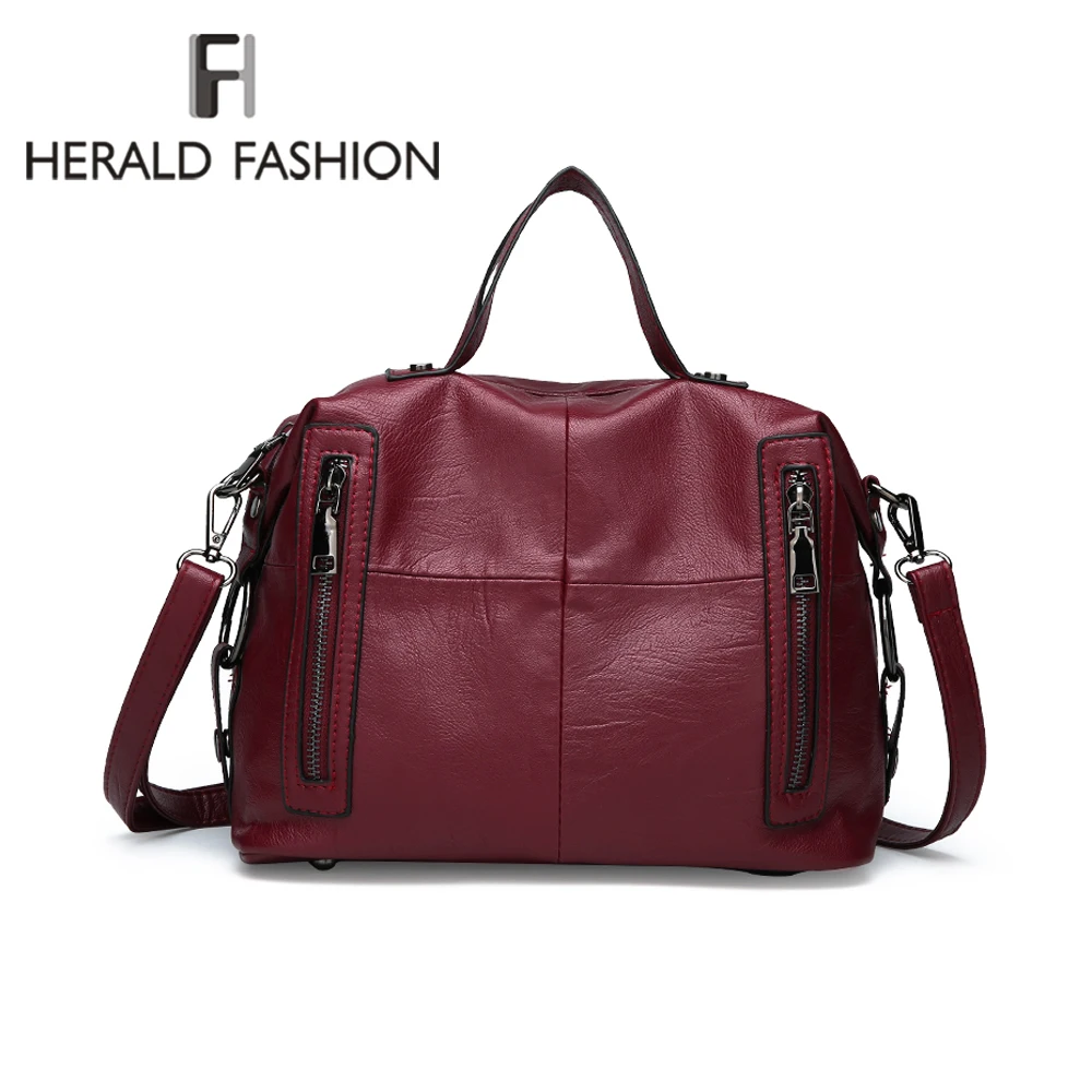 

Herald Fashion Luxury Handbags Women Bags Designer Quality Leather Female Shoulder Bag Large Casual Tote Bags bolsa feminina