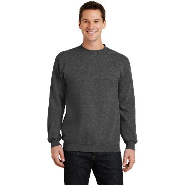 Port & Company PC78 Mens Core Fleece Crewneck Sweatshirt Dark Heather ...