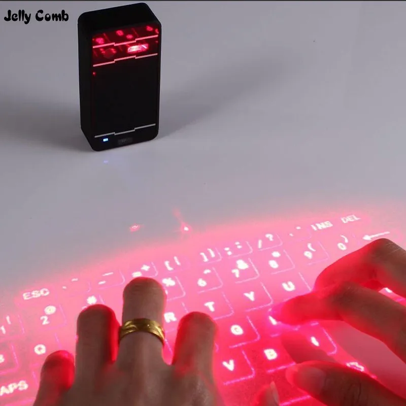 Портативная клавиатура Jelly Comb с лазерной проекцией Bluetooth функцией мыши для