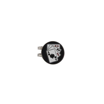 

Magnetic cap clip removable metal golf black poker marker set