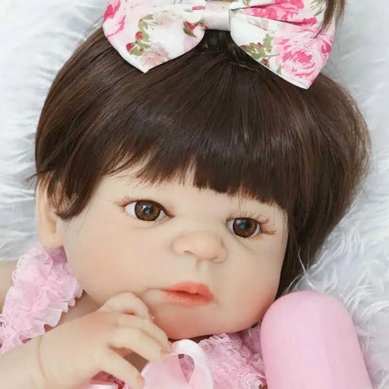 

19 Inch Hot Sale Realistic Washable Reborn Baby Doll Soft Silicone Stuffed Lifelike Baby Doll Toy Ethnic Doll For Kids Gift
