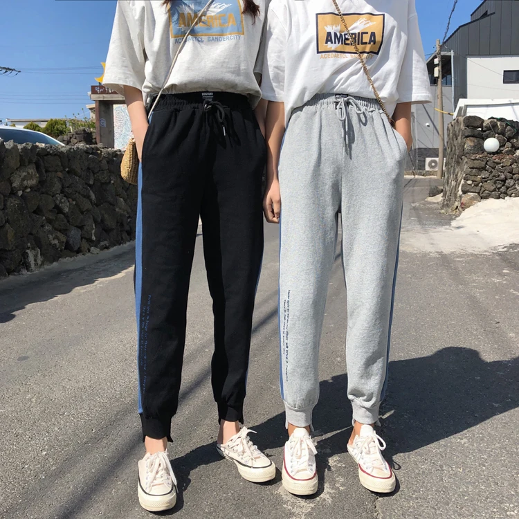 

Streetwear Loose Casual Pants Bf Beam Pants 2019 New Spring And Summer Thin Section Sweatpants Ins Tide Harem Pants