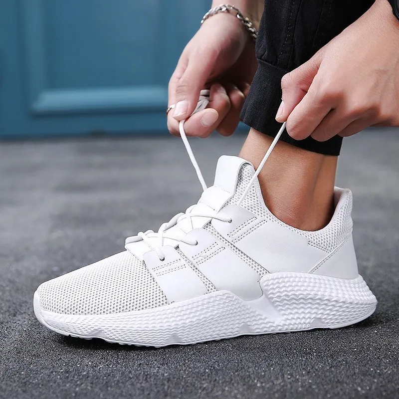 

UBFEN 2019 Spring autumn White Mesh Breathable Casual Shoes Men Comfortable light Sneakers tenis masculino Male Fashion Hombre