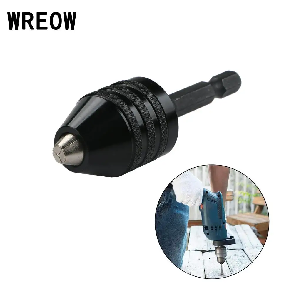 1/4inch 0.38mm Hex Shank Keyless Drill Chuck Quick Change Adapter