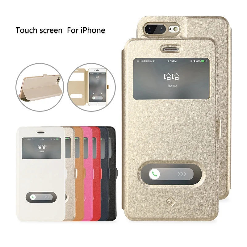 Флип-кейс KISSCASE с окошком для iPhone 6s 6 Plus 7 8 Магнитный Водонепроницаемый чехол