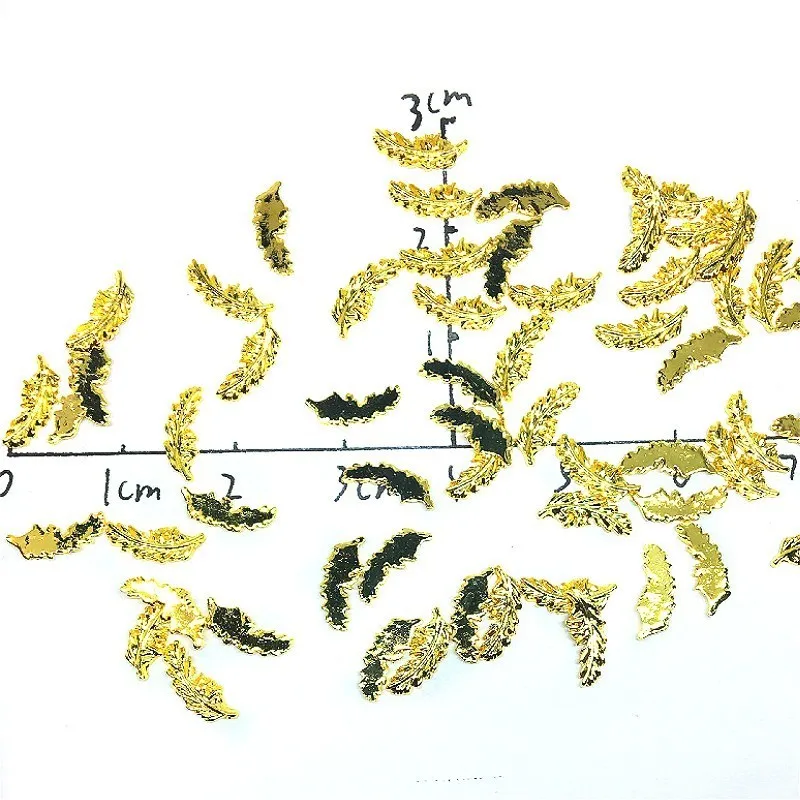 

20 Pcs Mini Leaves Gold Nail Art Decorations 3D Metal Charms Decors Women Fashion Glitter Manicure Supplies Kawaii Japan Style