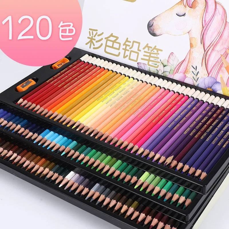 Breeze 120 Colors Oily Colored Pencils Set Artist Painting( High Quality ) Color Pencil For School Drawing Sketch Art Supplies