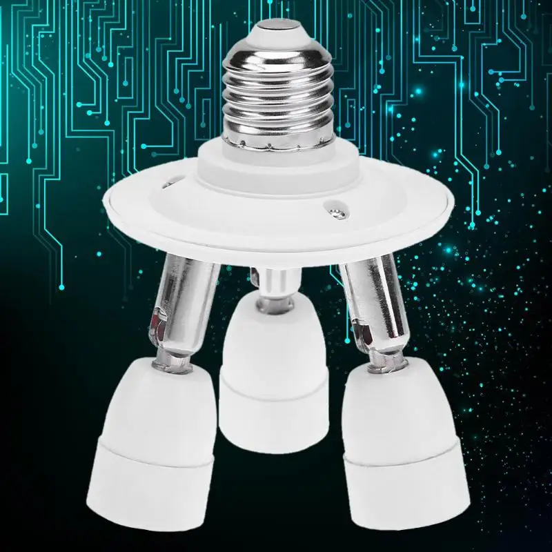 

3/5 in 1 Light Socket Splitter Bases E27 to E14 Adapter Converter Holder Flexible Extended Standard for LED Lamp Bases Bulbs