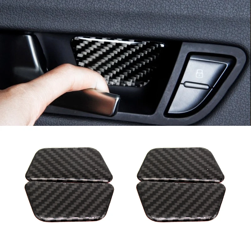 For VW Golf 7 MK7 VII 2013 2014 2015 2016 2017 4pcs Carbon Fiber Car Door Handle Bowl Cover Trim
