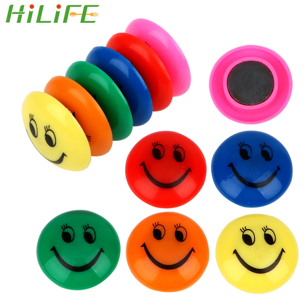 

HILIFE Colorful Circular Plastic Message Board Sticker Refrigerator Magnets 12pcs/lot Smiling Face Fridge Gift Home Decoration