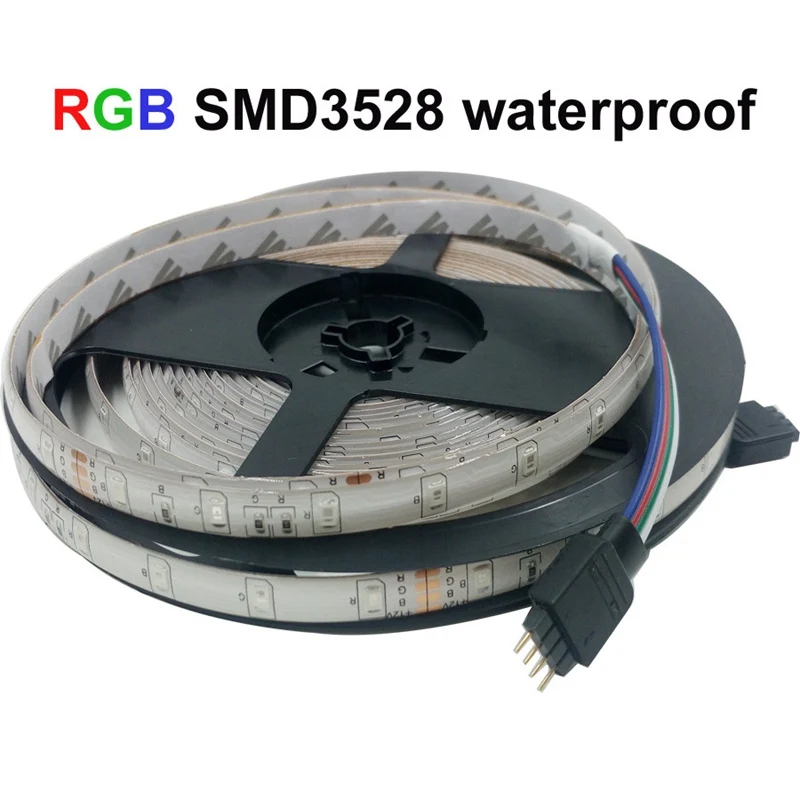 Smuxi 2X5 м RGB светодиодные ленты свет 600 светодио дный led S 3528 SMD DC 12 В клейкие лента Диодная гибкие водостойкий 44 Ключ ИК пульт дистанционного