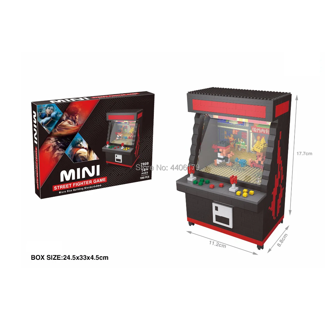 

hot LegoINGlys creators Funny Street Fighter Arcadegame micro diamond building block with led light Game machine brick toys gift