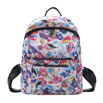 

Nylon College Style Women Backpack Simple Large Capacity Daily Zipper Travel School Backpack