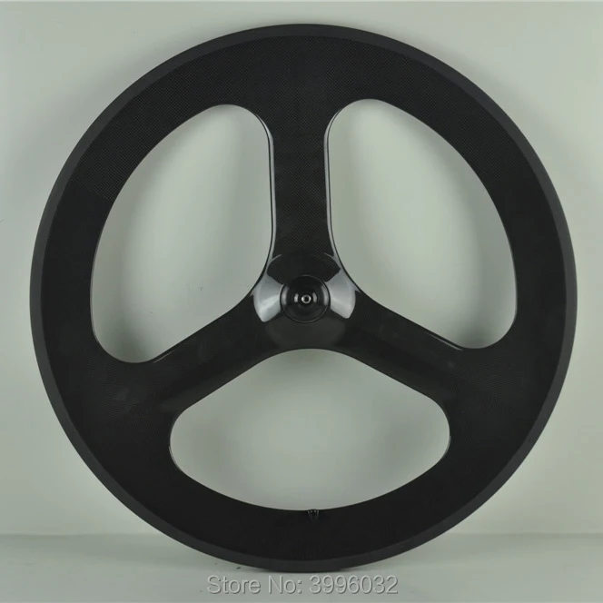 

New 700C Road Track Fixed Gear bike 3K UD 12K full carbon fibre bicycle clincher rim carbon Tri-spoke wheelset 3 spoke Free ship