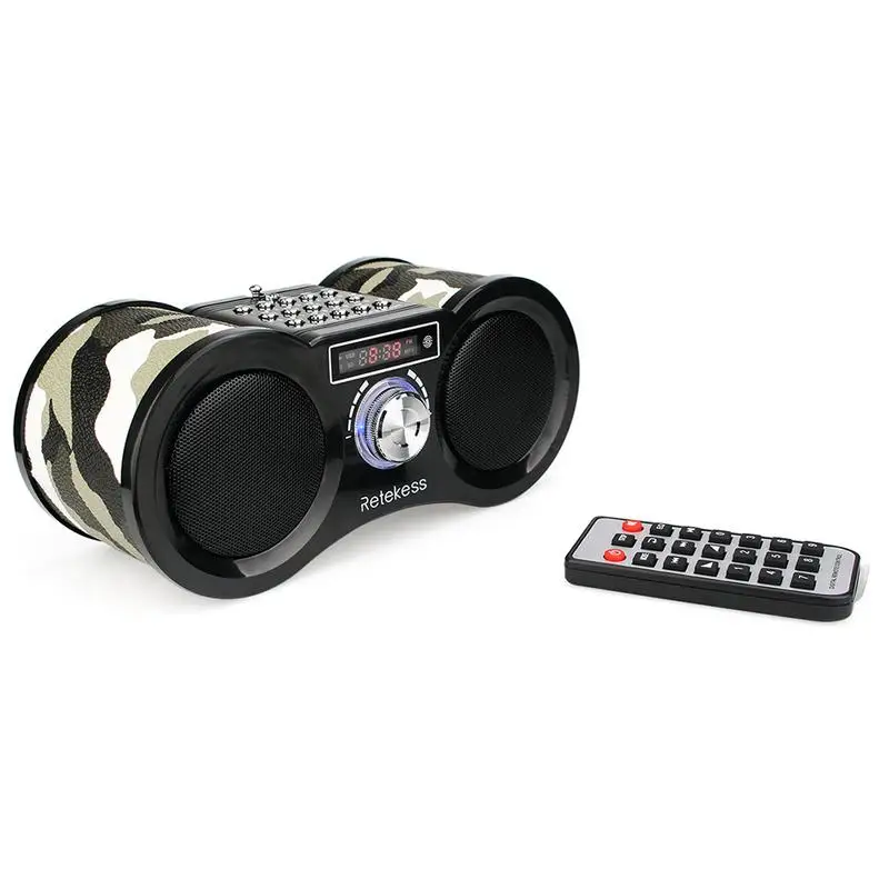 

RETEKESS V113 Camouflage Digital Stereo FM Radio USB TF Card Speaker MP3 Music Player with Remote Control Receiver Radio