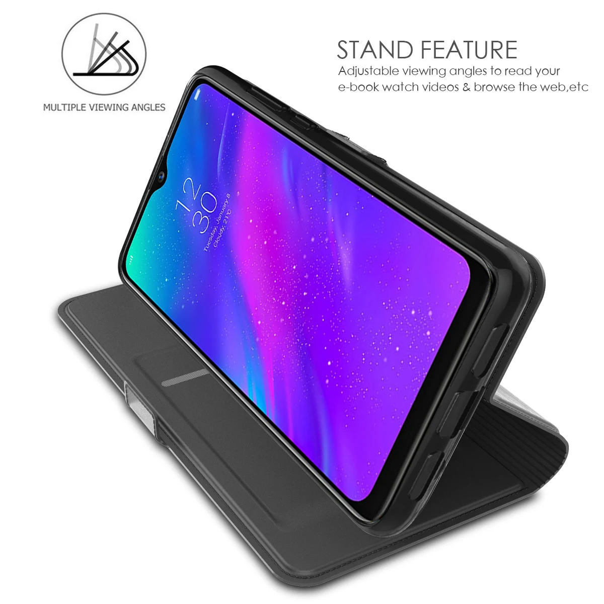 Для Oppo Realme 3 5i 5 6 Pro чехол кожаный бумажник 360 Защита ударопрочный флип с подставкой